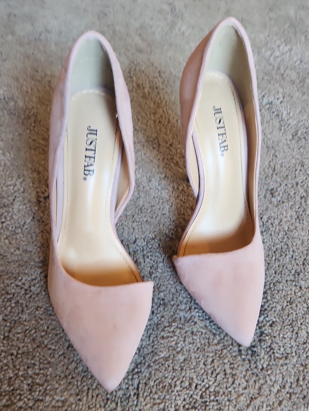 JustFab Blush Pink Pointed D'Orsay Pumps